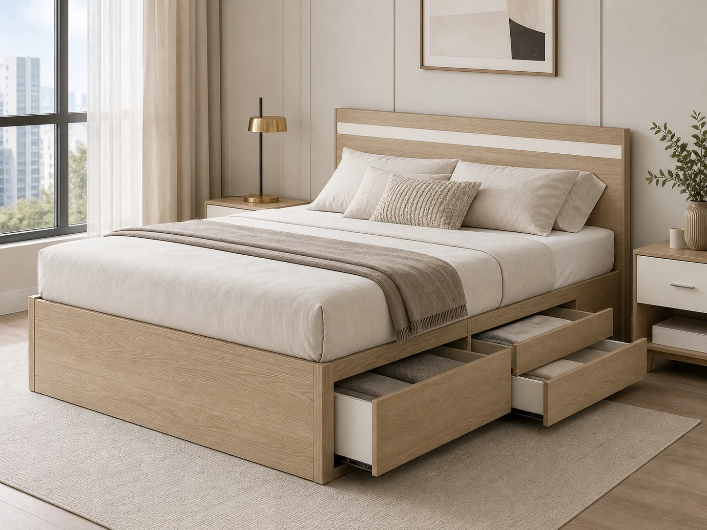 REST QUEEN STORAGE BED additional product view 1