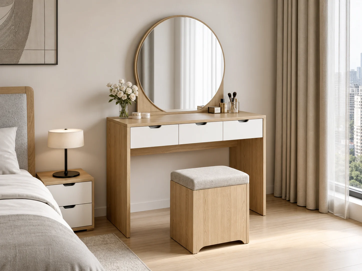 GLOW VANITY + STOOL